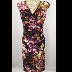 Ralph Lauren floral faux wrap, empire waist s/6